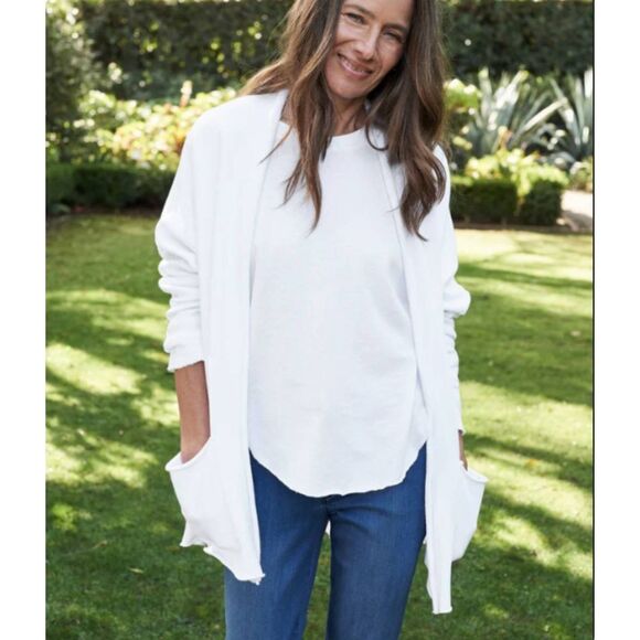 Frank & Eileen Barbara Beach Cardigan in white sz Small - Picture 1 of 6